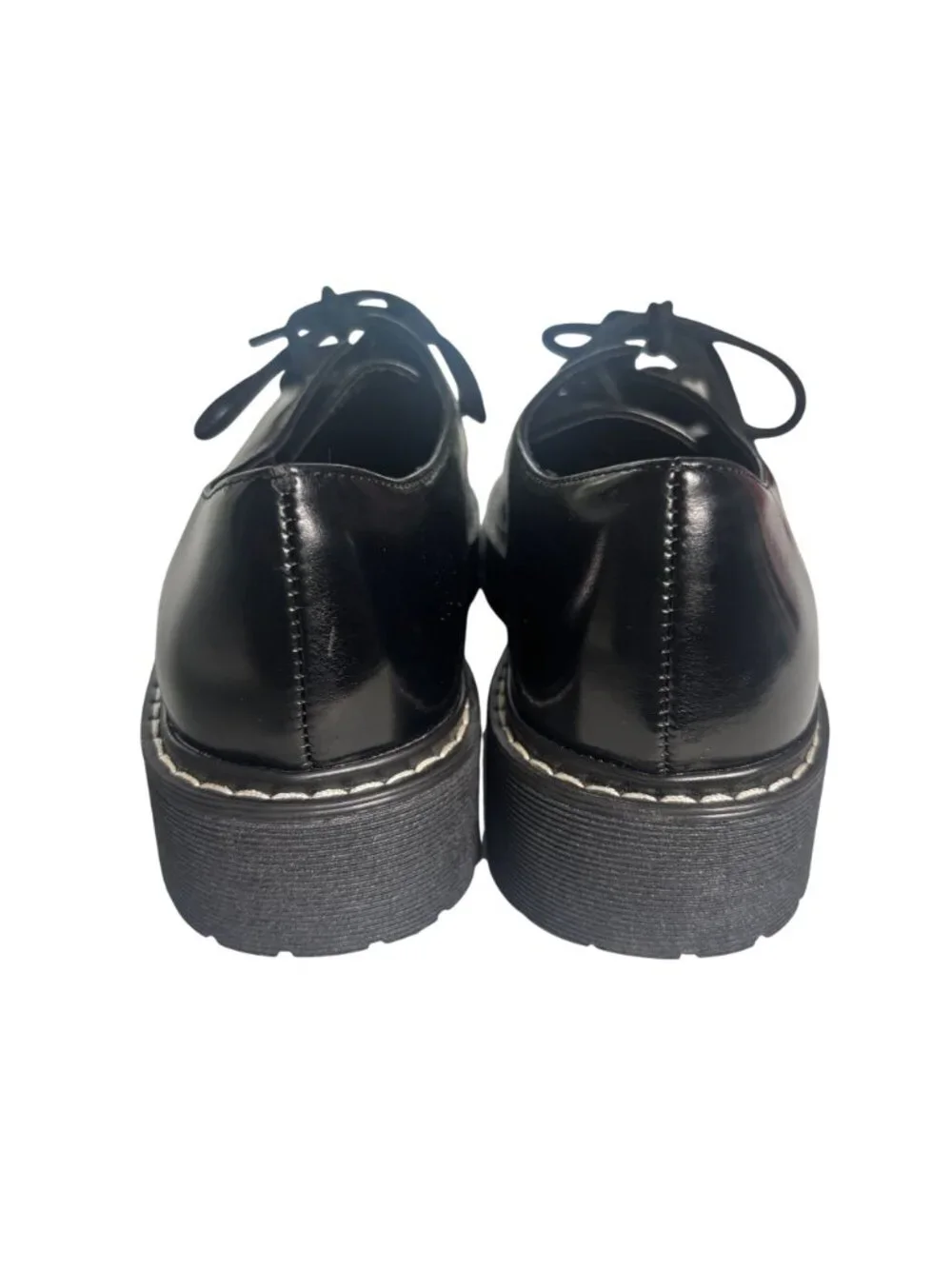 A New Day Black Platform Oxfords Chunky Lug Sole Loafers Dress Shoes 7.5